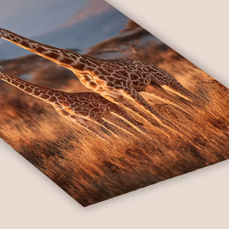 Giraffen - Hoog gras - Acaciabomen fotolijst zwart zonder passe partout klein -zsfeer6