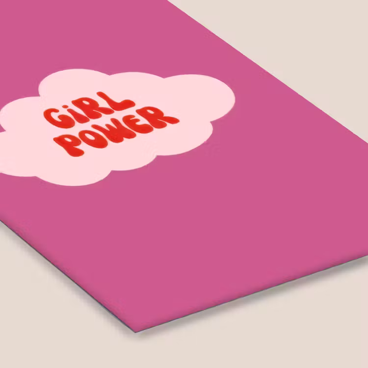 Girl power - Wolk - Roze fotolijst zwart zonder passe partout klein -zsfeer6