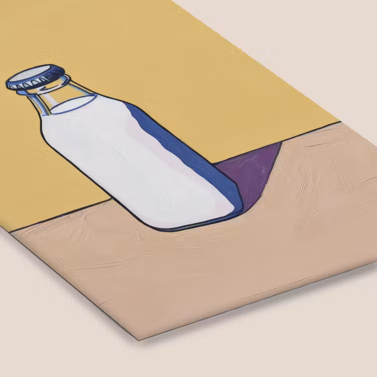 Glazen - Fles - Illustratie - Melk fotolijst zwart zonder passe partout klein -zsfeer6
