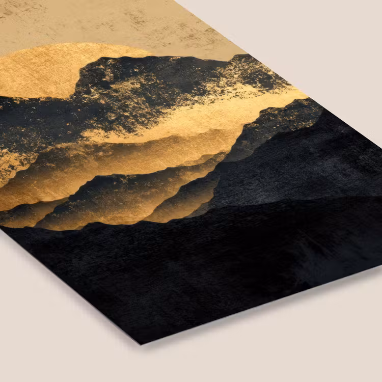 Gouden Bergen bij Maanlicht fotolijst zwart zonder passe partout klein -zsfeer6