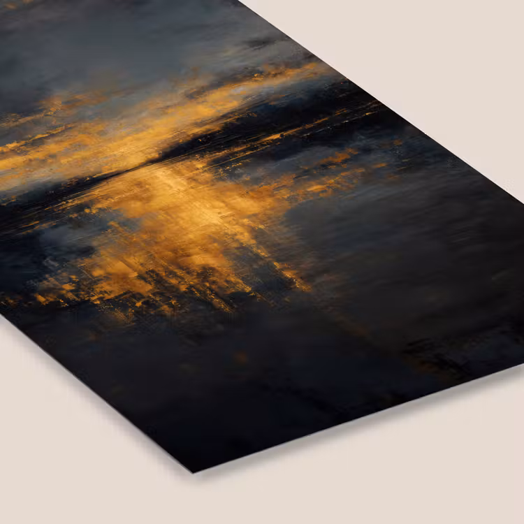 Gouden Reflectie op Water fotolijst zwart zonder passe partout klein -zsfeer6