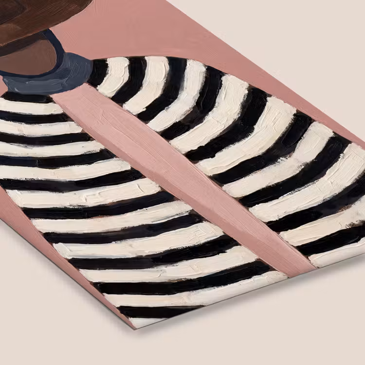 Grafisch - Vrouw - Roze fotolijst zwart zonder passe partout klein -zsfeer6