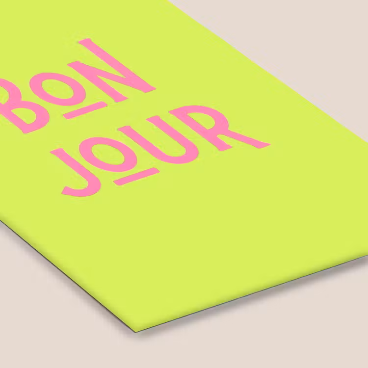 Groen - Roze bonjour - art-deco fotolijst zwart zonder passe partout klein -zsfeer6