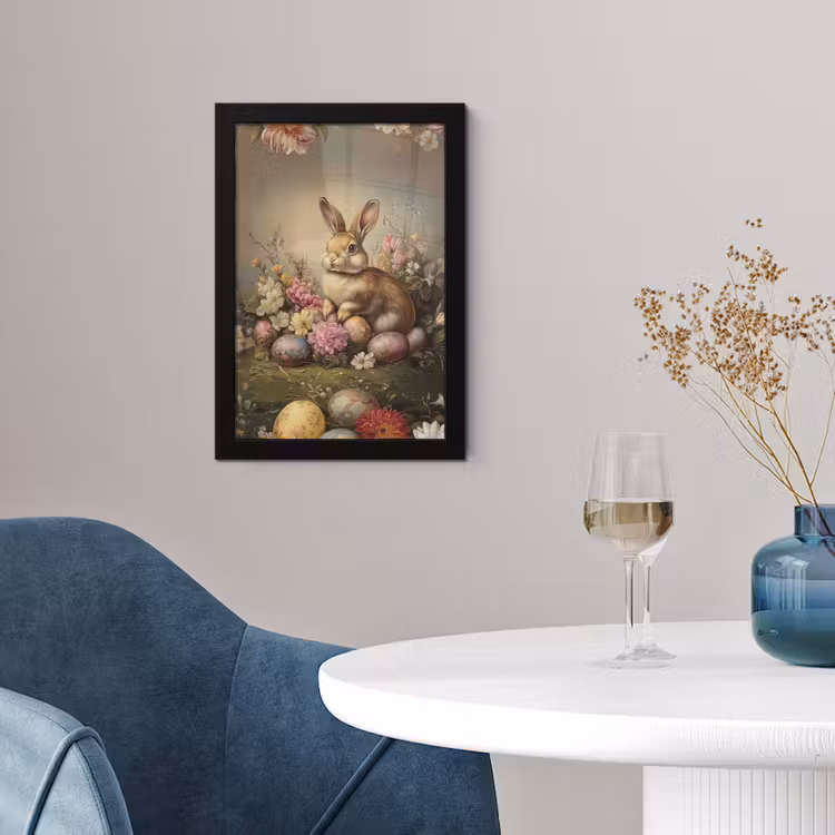 Haas - Stilleven - Bloemen fotolijst zwart zonder passe partout klein -sfeer4