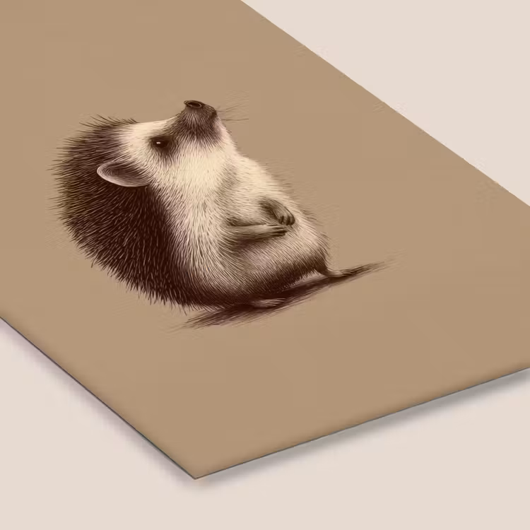 Egel - Snuitje - Bruin - Stekels fotolijst zwart zonder passe partout klein -zsfeer6