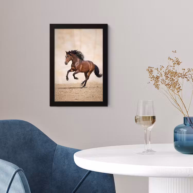 Paard - Galop - Energie fotolijst zwart zonder passe partout klein -sfeer4