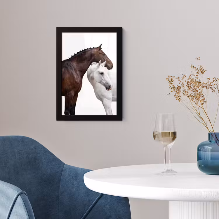 Paard - Modern - Balans fotolijst zwart zonder passe partout klein -sfeer4