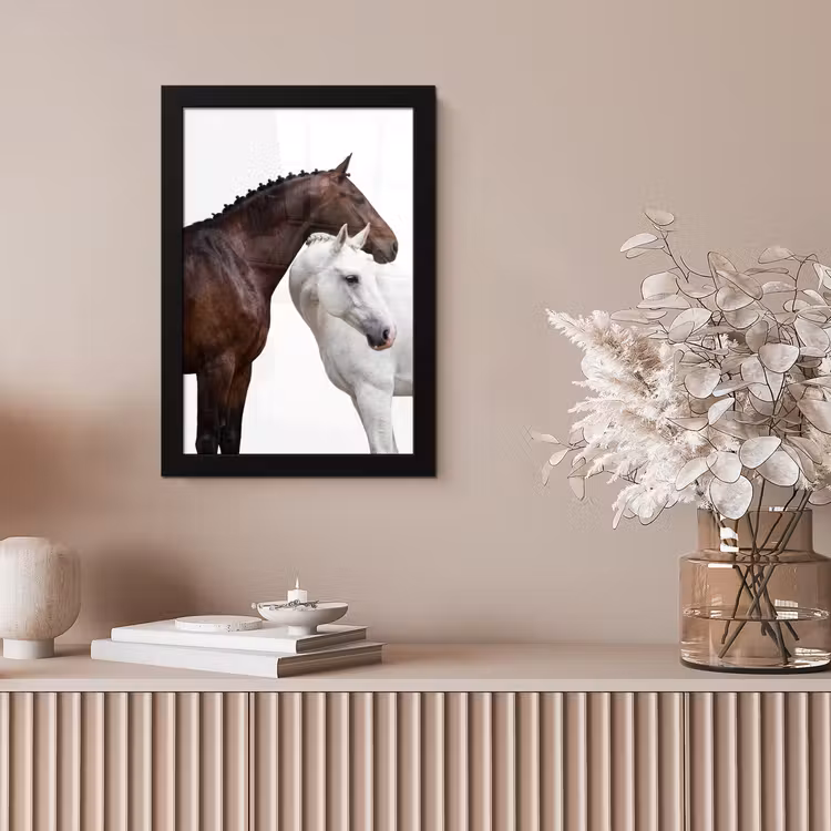 Paard - Modern - Balans fotolijst zwart zonder passe partout klein -sfeer5