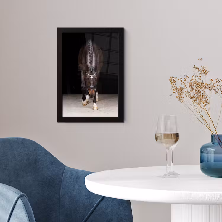 Paard - Modern - Portret fotolijst zwart zonder passe partout klein -sfeer4