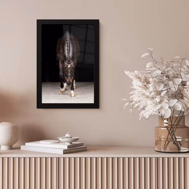 Paard - Modern - Portret fotolijst zwart zonder passe partout klein -sfeer5