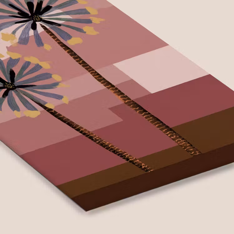 Illustratie - Bloemen - Vlakken - Abstract fotolijst zwart zonder passe partout klein -zsfeer6