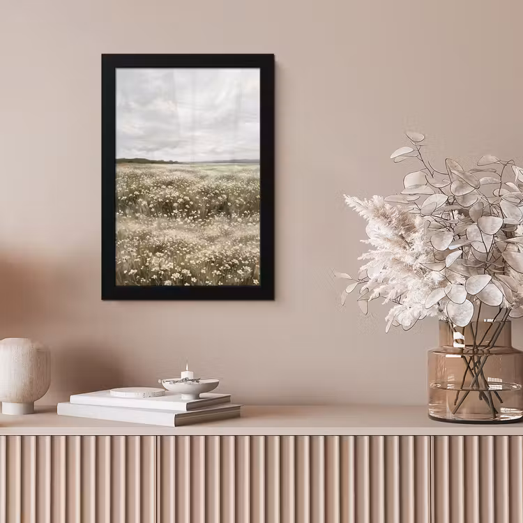 Illustratie - Landschap - Wit fotolijst zwart zonder passe partout klein -sfeer5
