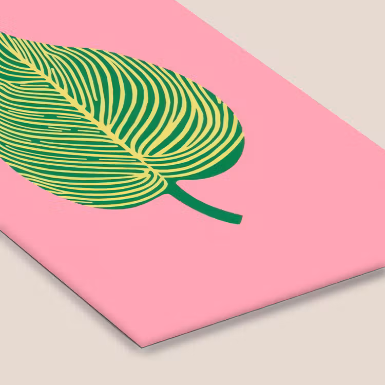 Illustratie - Blad - Minimalistisch - Groen fotolijst zwart zonder passe partout klein -zsfeer6