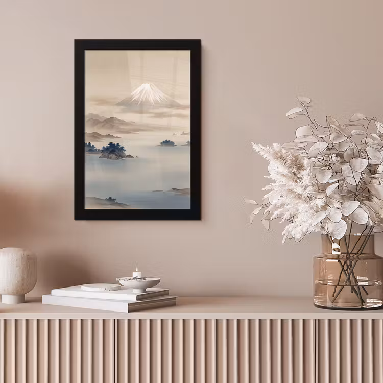 Japans - Landschap - Beige fotolijst zwart zonder passe partout klein -sfeer5