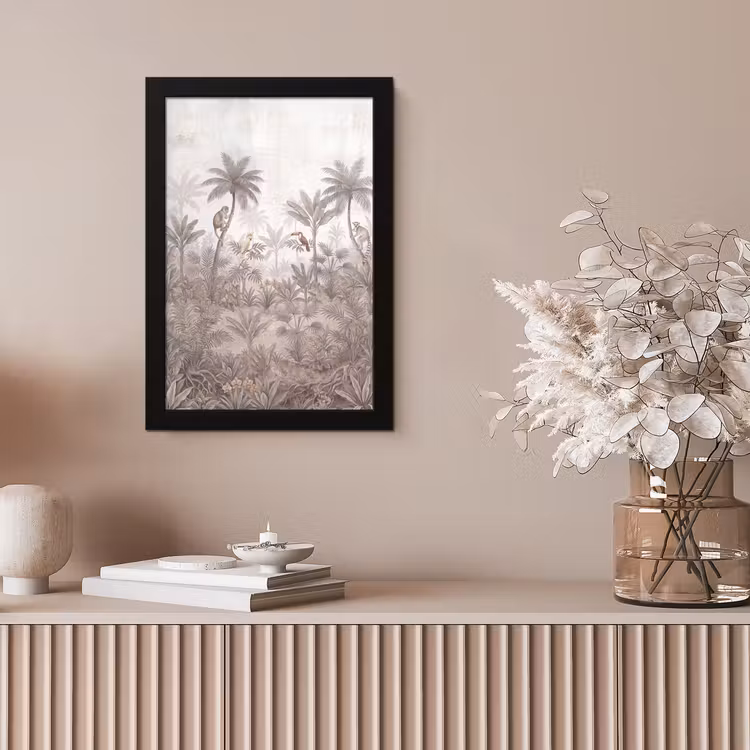 Jungle - Dieren - Palmbomen fotolijst zwart zonder passe partout klein -sfeer5