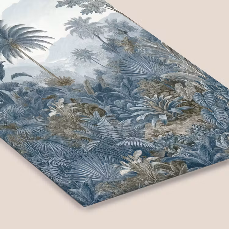 Jungle - Landschap - Blauw fotolijst zwart zonder passe partout klein -zsfeer6