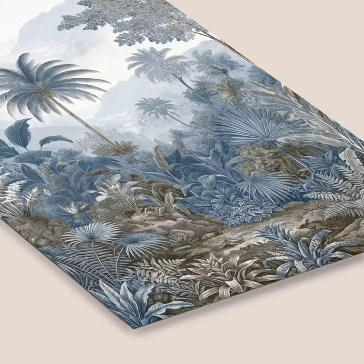 Jungle - Modern - Blauw - Groen fotolijst zwart zonder passe partout klein -zsfeer6
