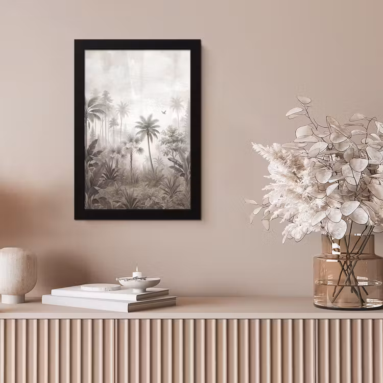 Jungle - Palmbomen - Natuur fotolijst zwart zonder passe partout klein -sfeer5