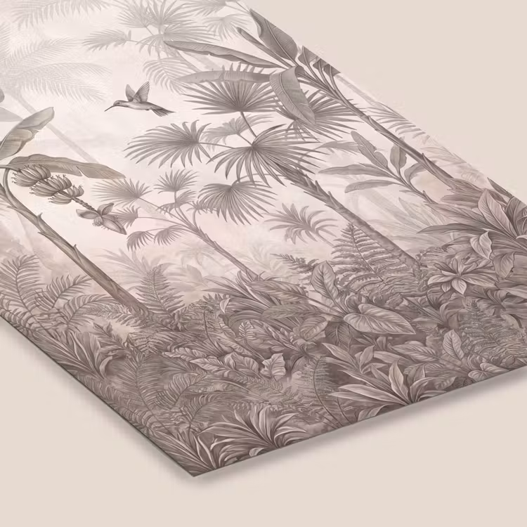 Jungle - Banenboom - Kolibrie - Beige fotolijst zwart zonder passe partout klein -zsfeer6