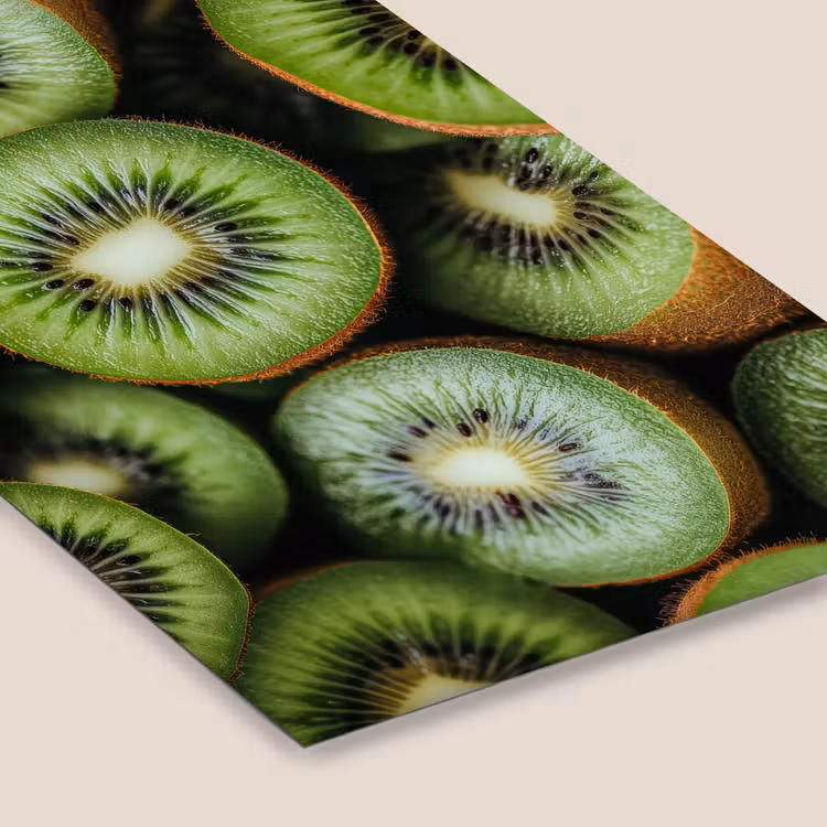 Kiwi - Fruit - Groen fotolijst zwart zonder passe partout klein -zsfeer6