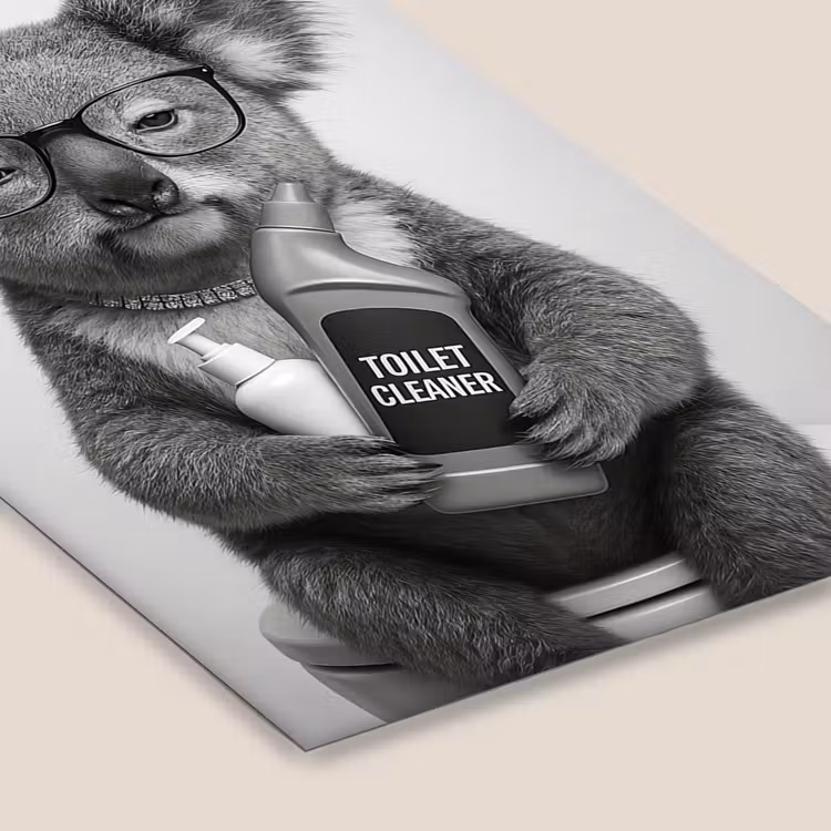 Koala - Bril - Toilet fotolijst zwart zonder passe partout klein -zsfeer6