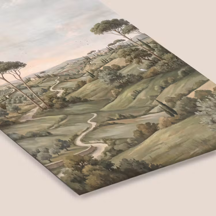 Landschap - Heuvels - Zandpad - Groen fotolijst zwart zonder passe partout klein -zsfeer6