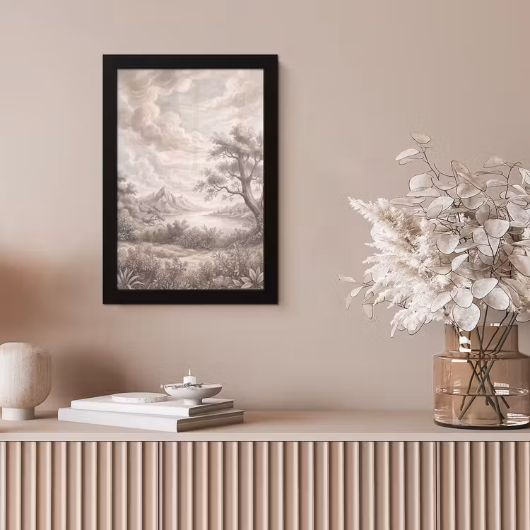 Landschap - Bergen - Meer - Natuur fotolijst zwart zonder passe partout klein -sfeer5
