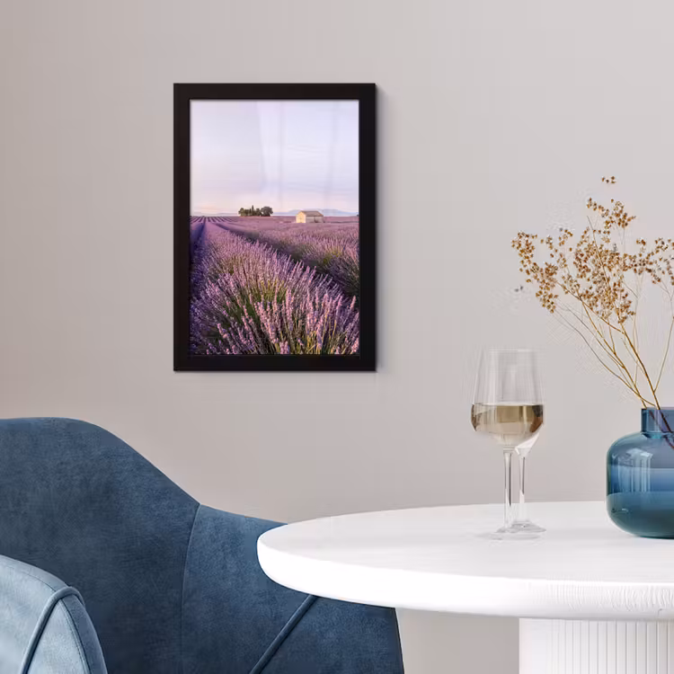 Lavendel - Landschap - Sereen - Paars fotolijst zwart zonder passe partout klein -sfeer4
