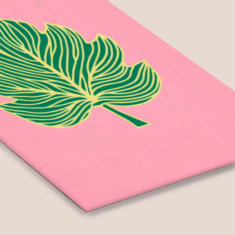 Blad - Groen - Illustratie - Minimalistisch fotolijst zwart zonder passe partout klein -zsfeer6