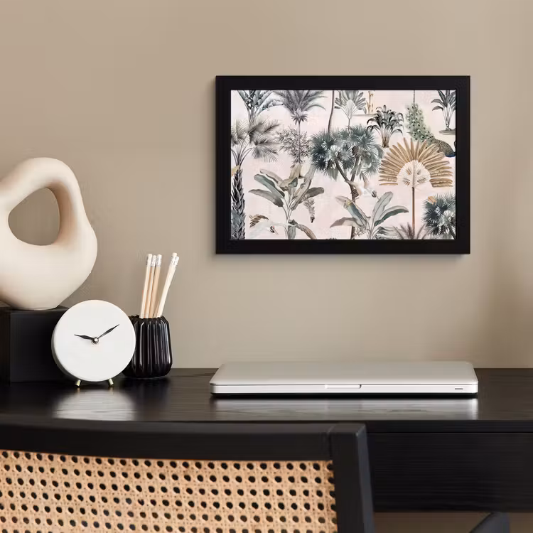 Bladeren - Monstera - Jungle - Tropical fotolijst zwart zonder passe partout klein -sfeer1