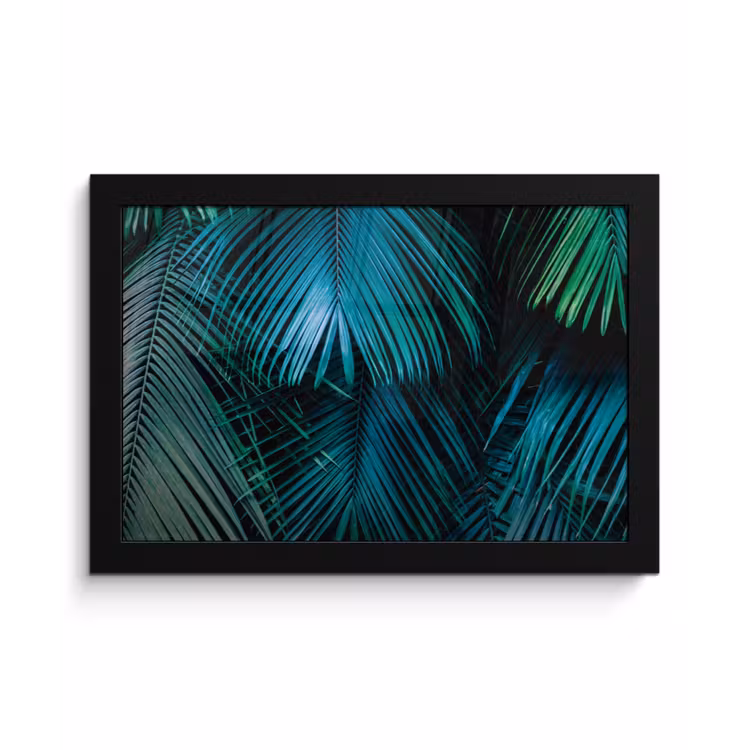 Bladeren - Tropisch - Jungle fotolijst zwart zonder passe partout klein -3d