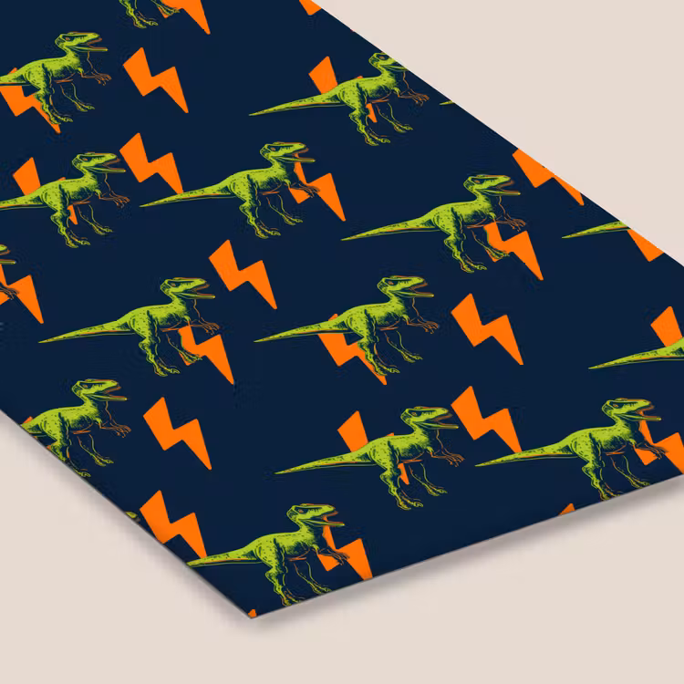 Bliksemschichten - Oranje - Dinosaurussen fotolijst zwart zonder passe partout klein -zsfeer6
