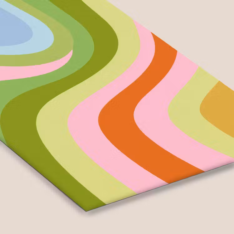Lijnen - Pasteltinten - Golvend fotolijst zwart zonder passe partout klein -zsfeer6