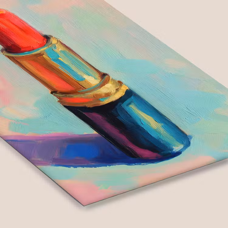 Lippenstift - Rood - Penseelstreken fotolijst zwart zonder passe partout klein -zsfeer6