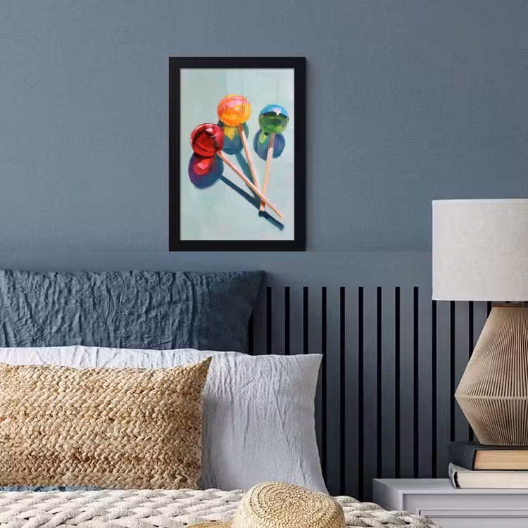 Lollys - Schaduw - Drie - Blauw fotolijst zwart zonder passe partout klein -sfeer3