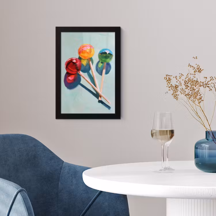 Lollys - Schaduw - Drie - Blauw fotolijst zwart zonder passe partout klein -sfeer4