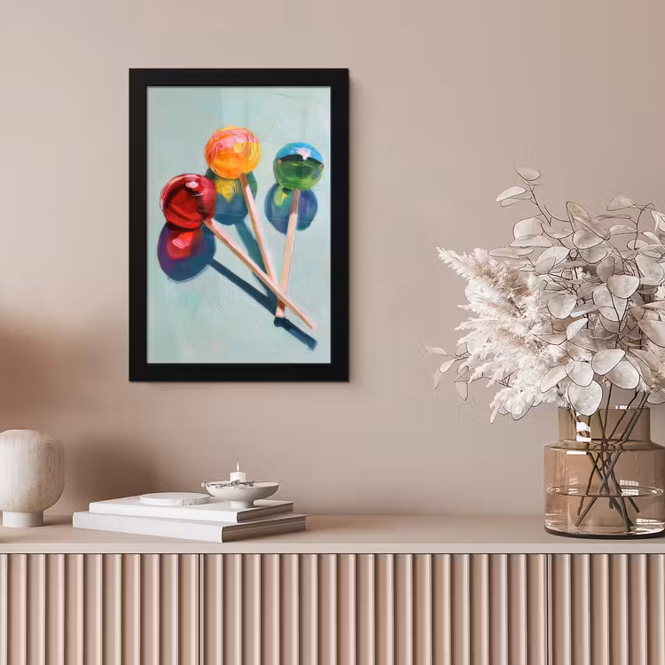 Lollys - Schaduw - Drie - Blauw fotolijst zwart zonder passe partout klein -sfeer5