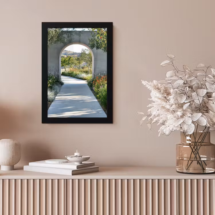 Doorkijk - Pad - Beton - Landschap fotolijst zwart zonder passe partout klein -sfeer5