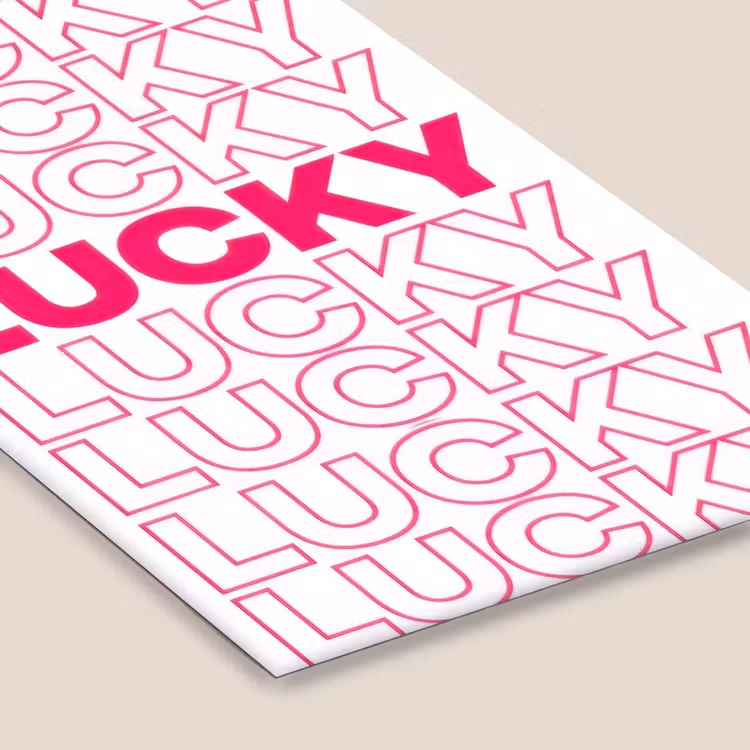 Lucky - Roze - Patroon fotolijst zwart zonder passe partout klein -zsfeer6