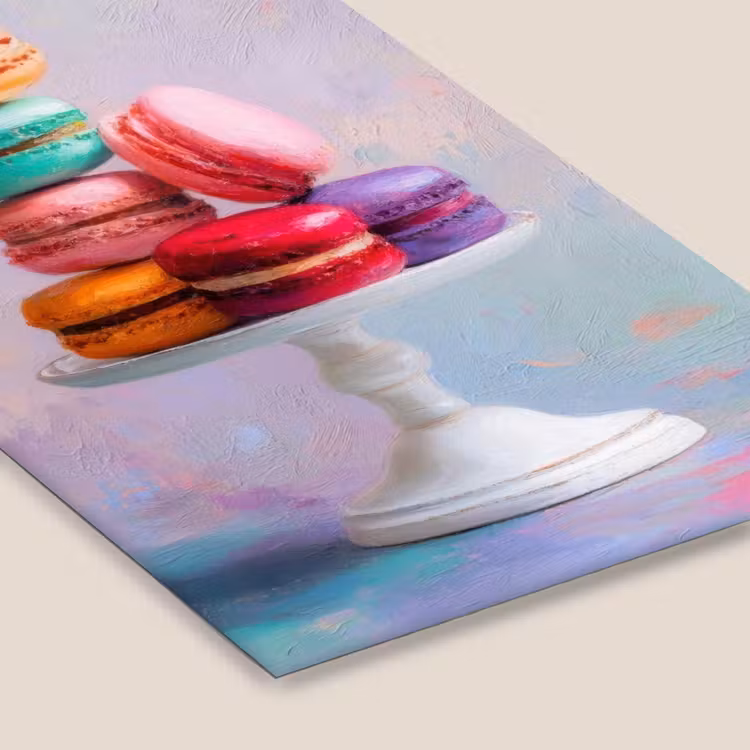 Macarons - Schaal - Pastel - Kleurrijk fotolijst zwart zonder passe partout klein -zsfeer6