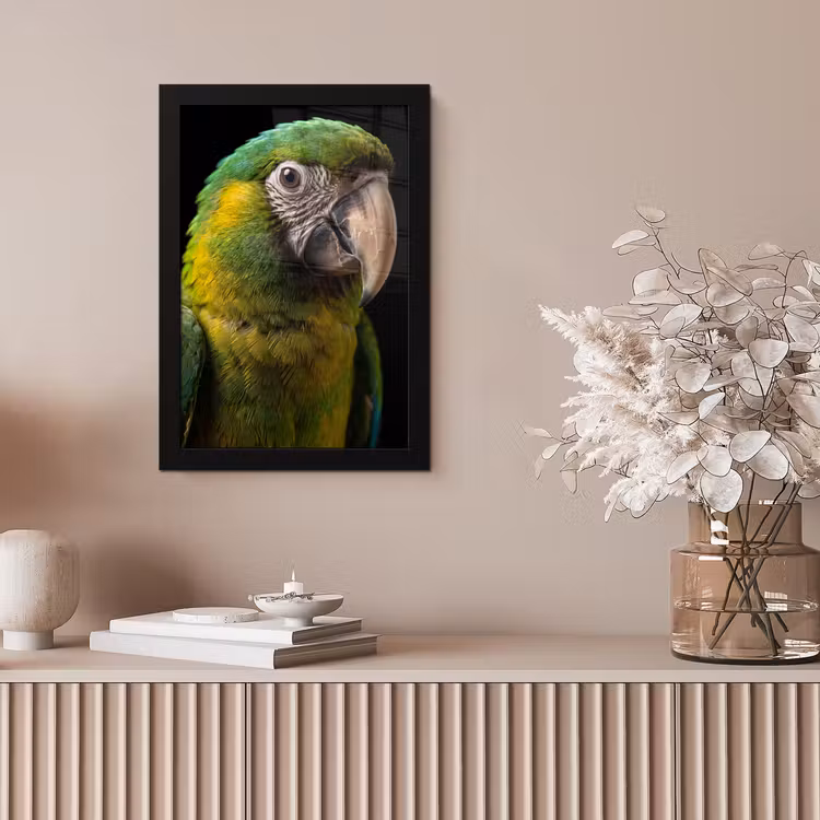 Ara - Portret - Groen fotolijst zwart zonder passe partout klein -sfeer5