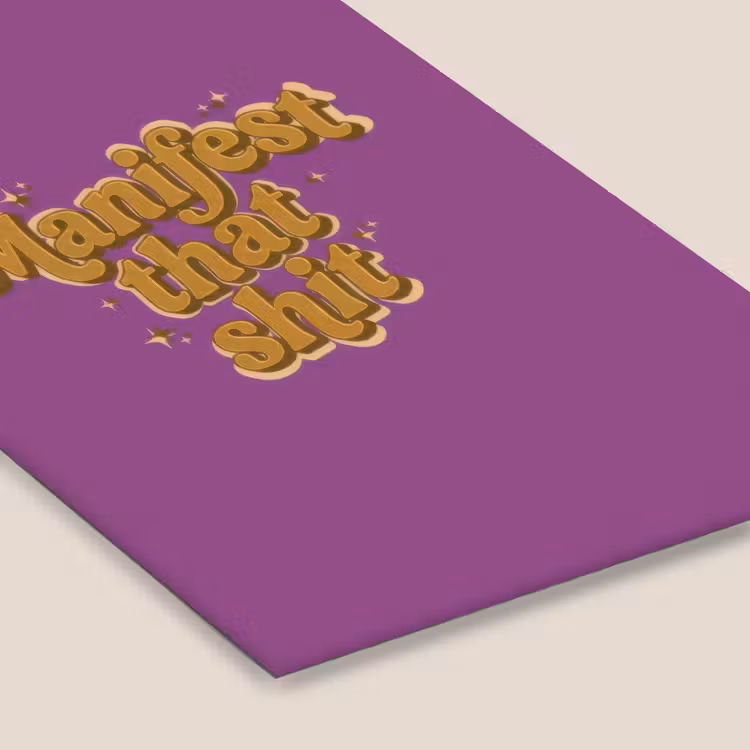 Manifest that shit - Paars - Glitter fotolijst zwart zonder passe partout klein -zsfeer6