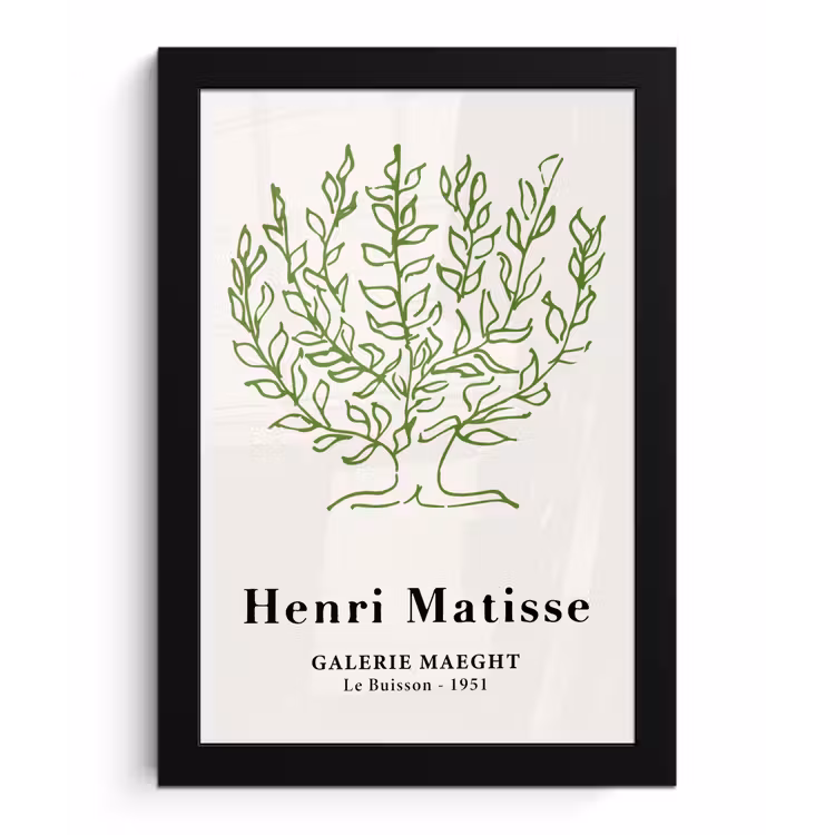 Matisse - Boom - Groen - Natuur - Kunst fotolijst zwart zonder passe partout klein -3d