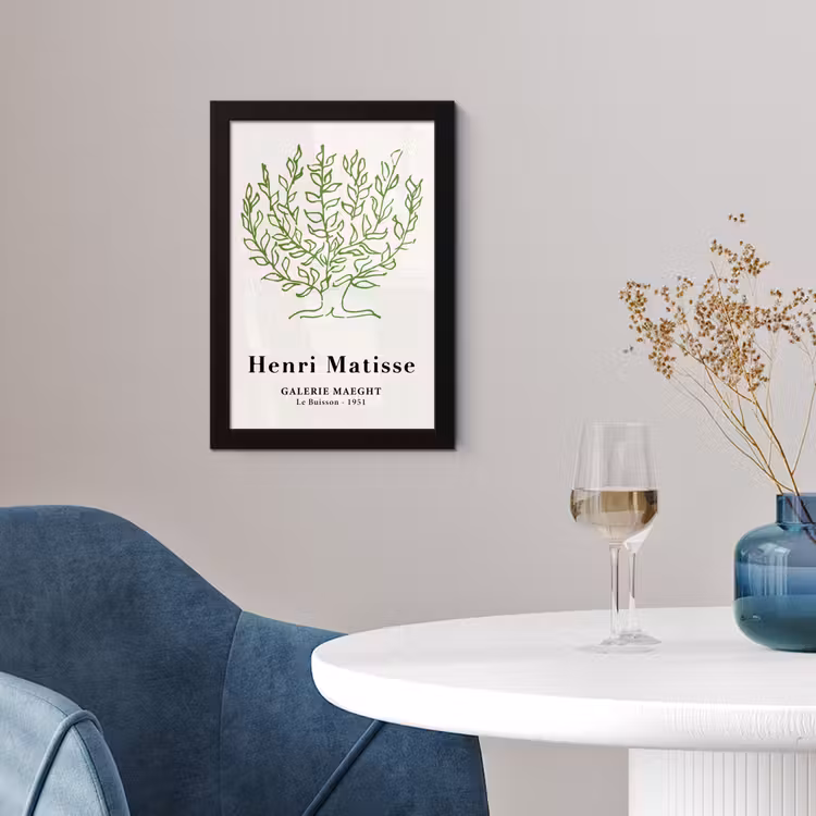 Matisse - Boom - Groen - Natuur - Kunst fotolijst zwart zonder passe partout klein -sfeer4