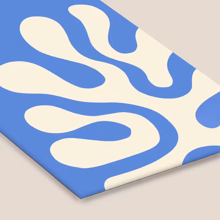 Minimalistisch - Organisch patroon - Blauw fotolijst zwart zonder passe partout klein -zsfeer6