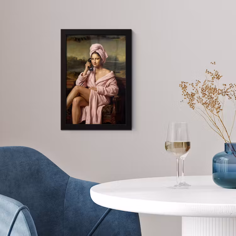 Mona - Klassiek - Roze fotolijst zwart zonder passe partout klein -sfeer4