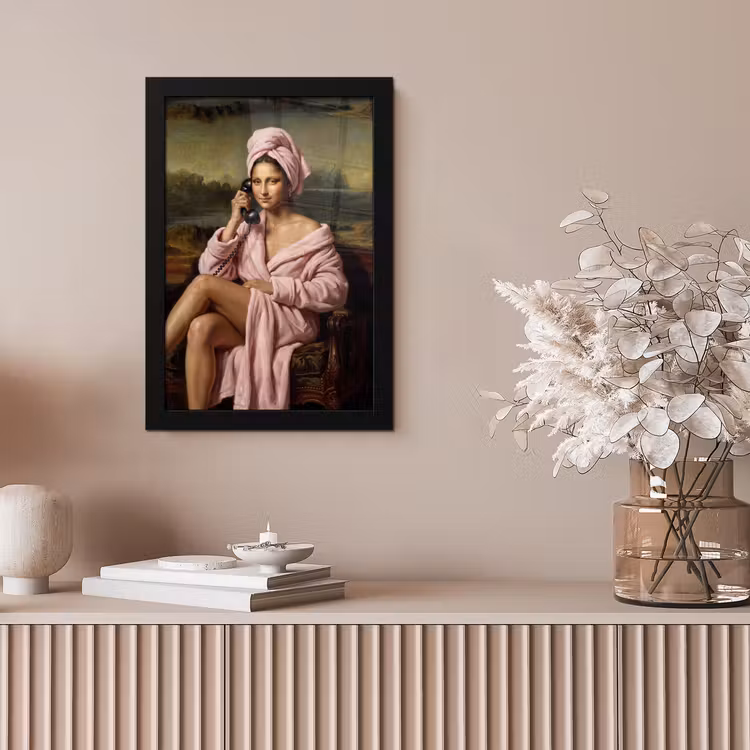 Mona - Klassiek - Roze fotolijst zwart zonder passe partout klein -sfeer5