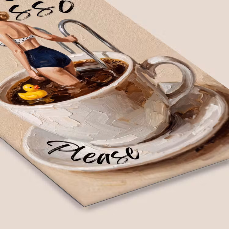 More espresso - Koffie - Eend fotolijst zwart zonder passe partout klein -zsfeer6