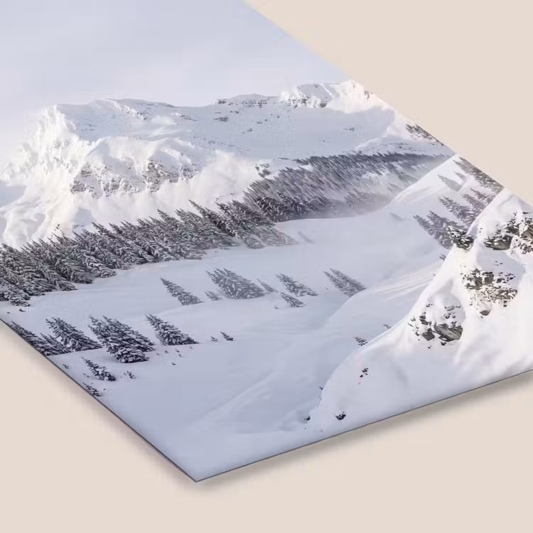 Berg - Sneeuw - Winter - Natuur - Wit fotolijst zwart zonder passe partout klein -zsfeer6