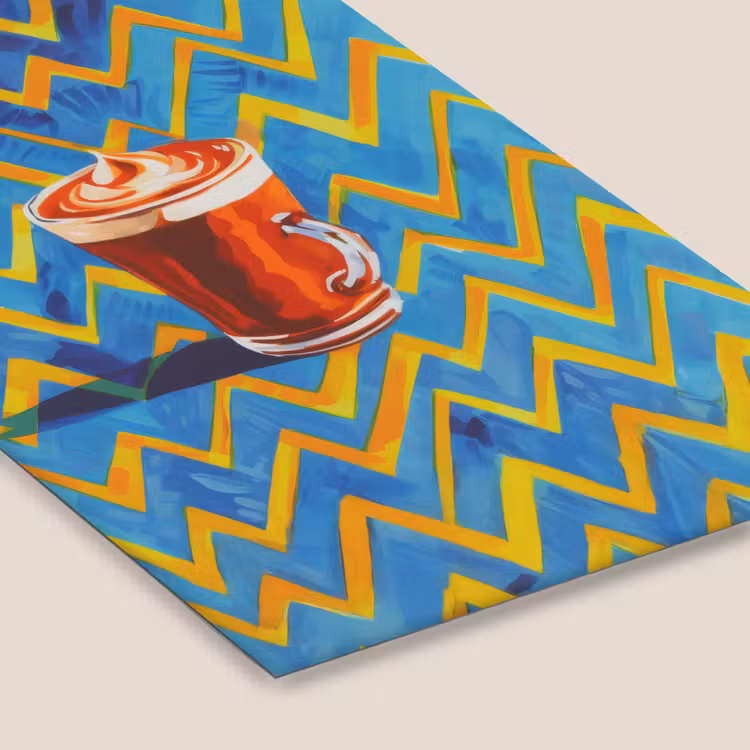Mok - Koffie - Zigzag - Slagroom fotolijst zwart zonder passe partout klein -zsfeer6